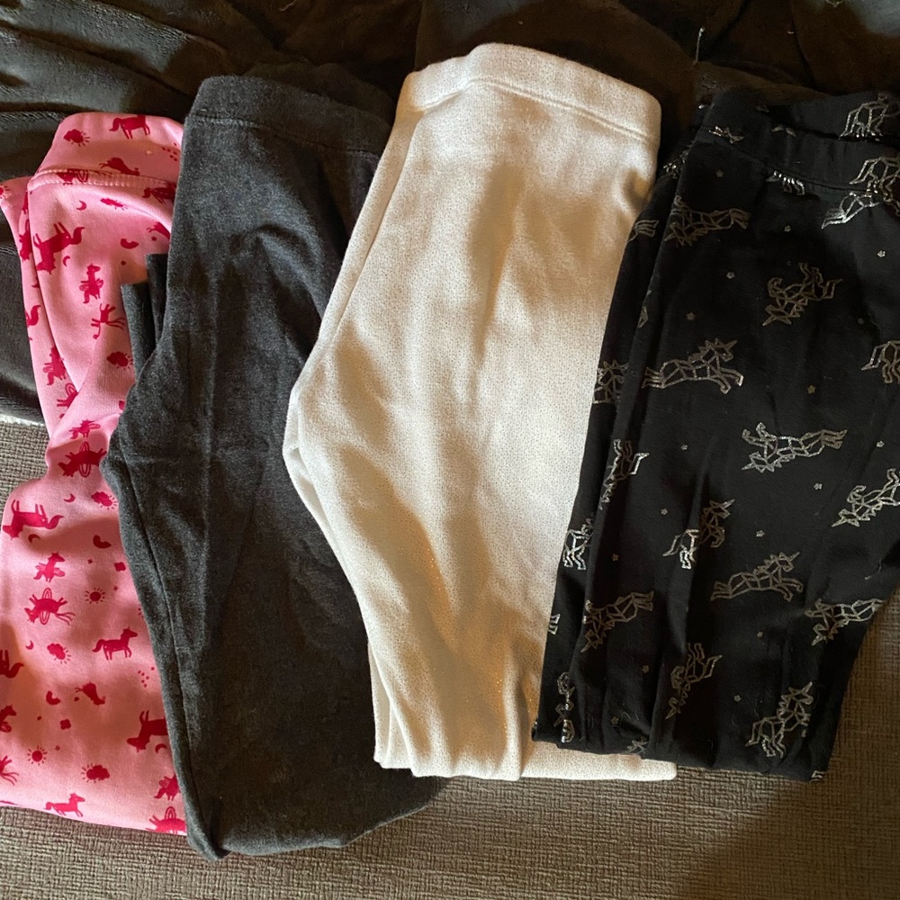 Four pairs of youth size 10-12leggings